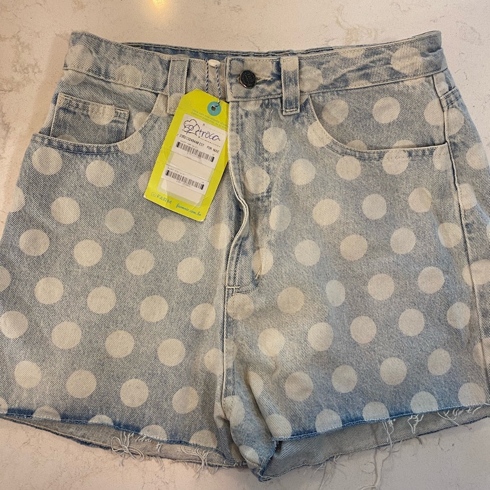 Farm Rio Denim Shorts - Picture 1 of 7